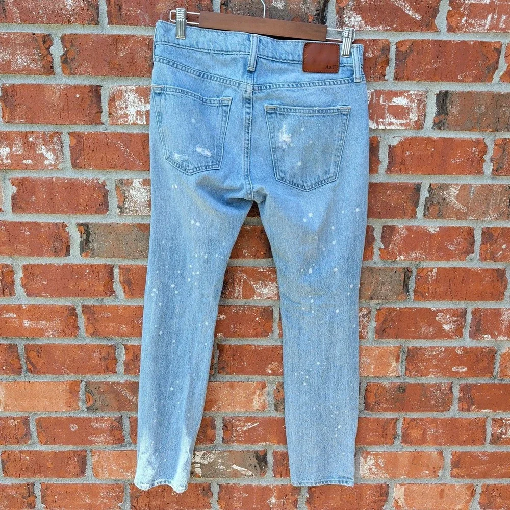 Abercrombie &‎ Fitch Felix Jeans Womens 29x30 Light Blue Distressed